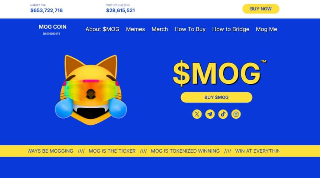 mog coin homepage