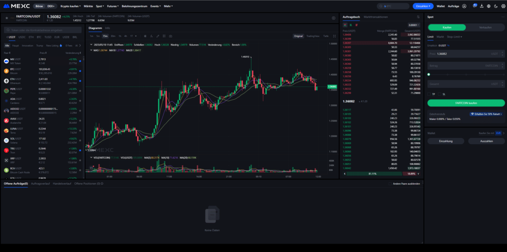 Fartcoin bei Mexc kaufen