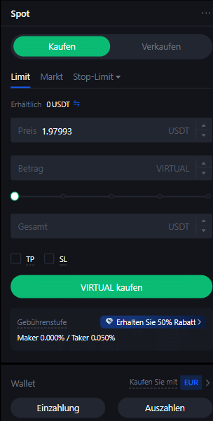 VIRTUAL kaufen mexc