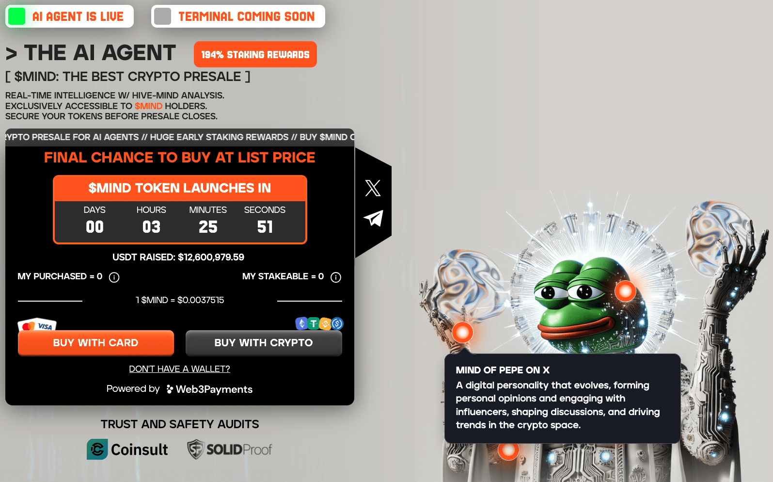 Mind of Pepe steht kurz vor dem ersten Börsenlisting | Quelle: Mindofpepe.com