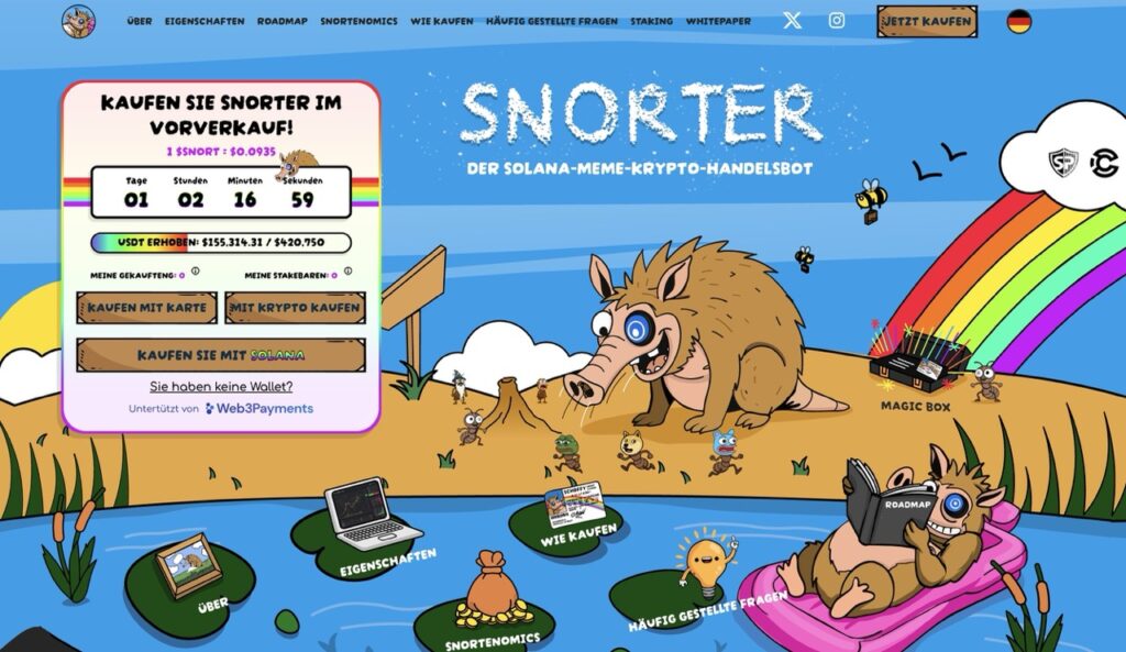 Snorter Presale Webseite