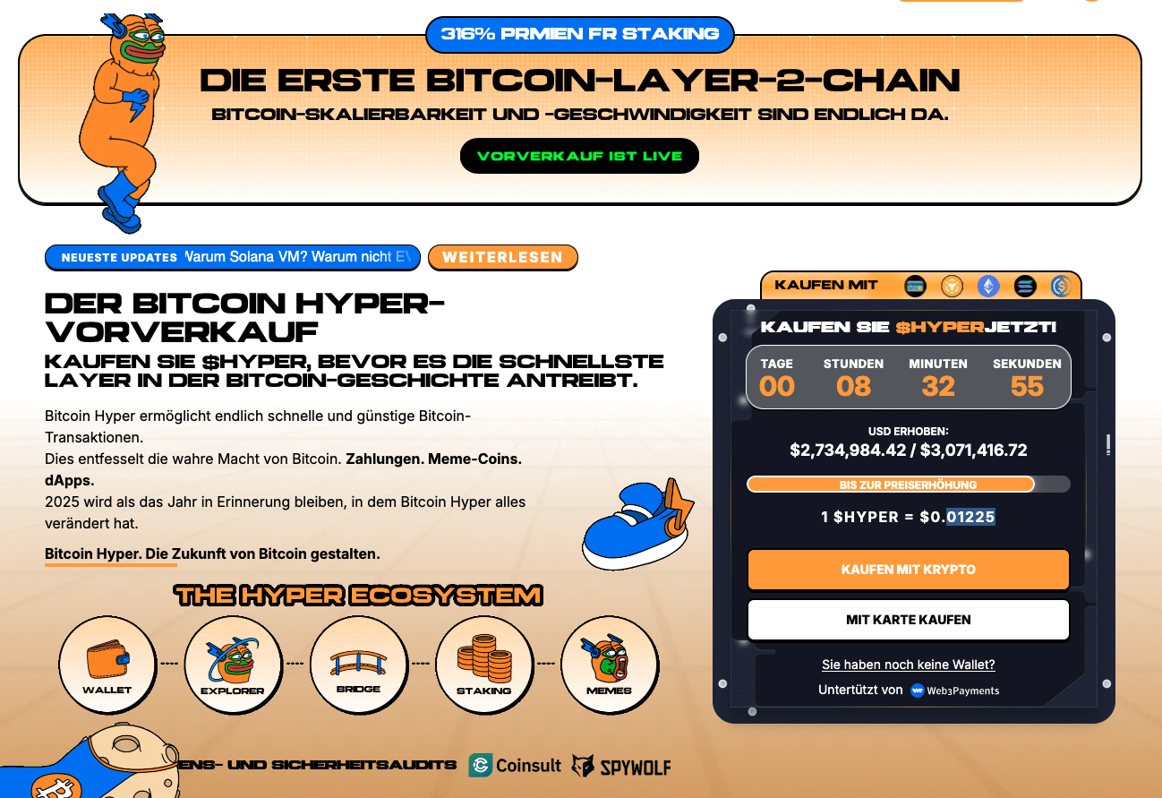 Bitcoin Hyper soll die erste L2-Lösung für BTC werden | Quelle: Bitcoinhyper.com