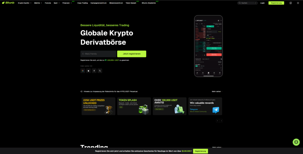 Bitunix Homepage