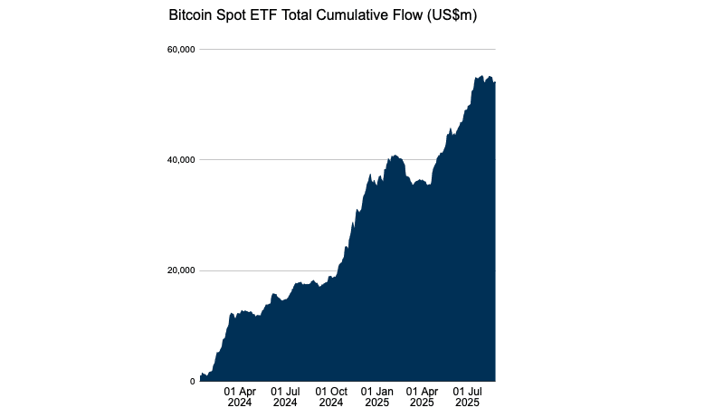 Immer mehr institutionelle Investoren kaufen heute Bitcoin | Quelle: Farside.co.uk