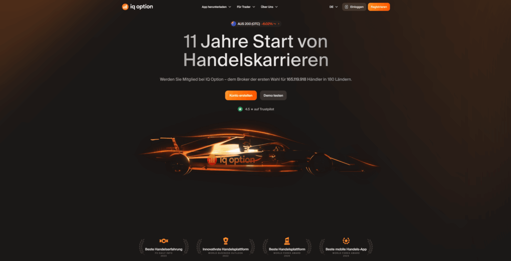IQ Option Homepage
