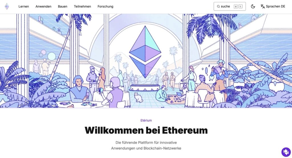 Ethereum Webseite