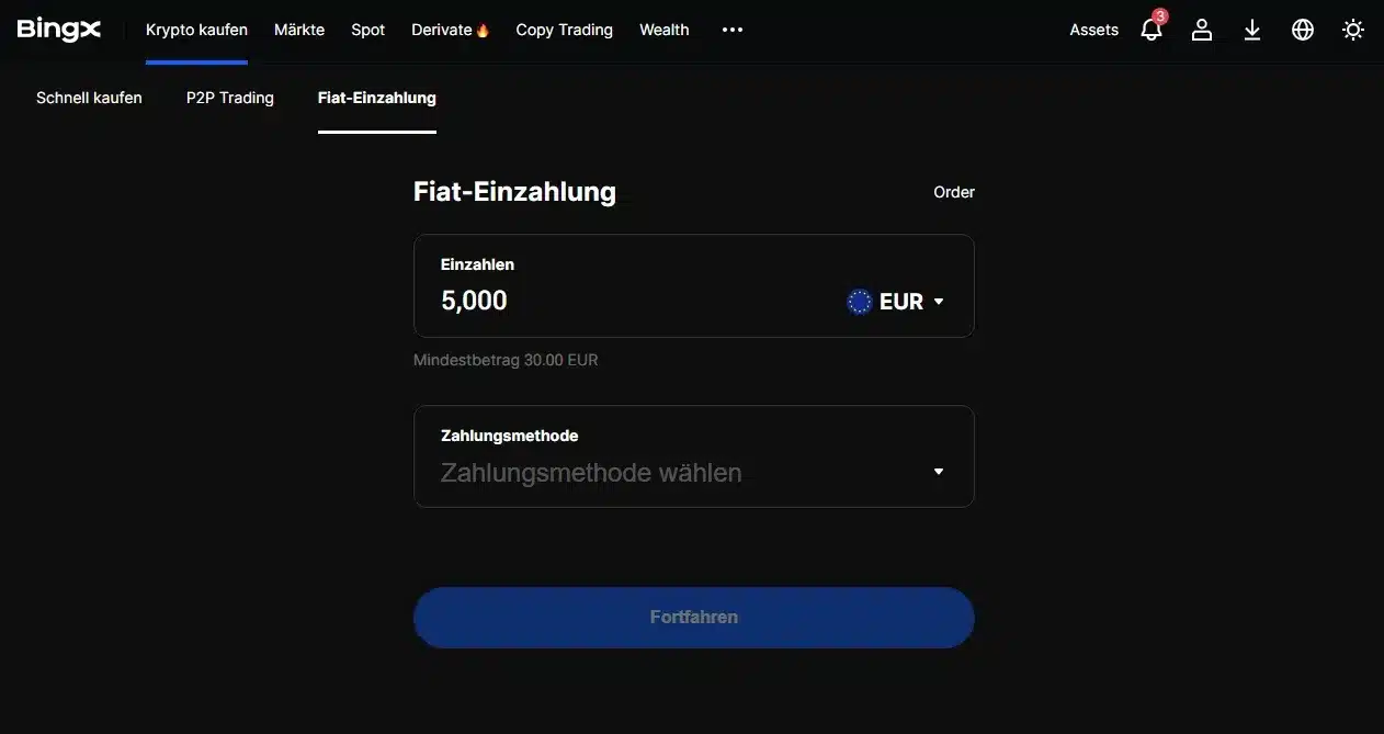 Bingx Fiat Einzahlung bingx fiat einzahlung