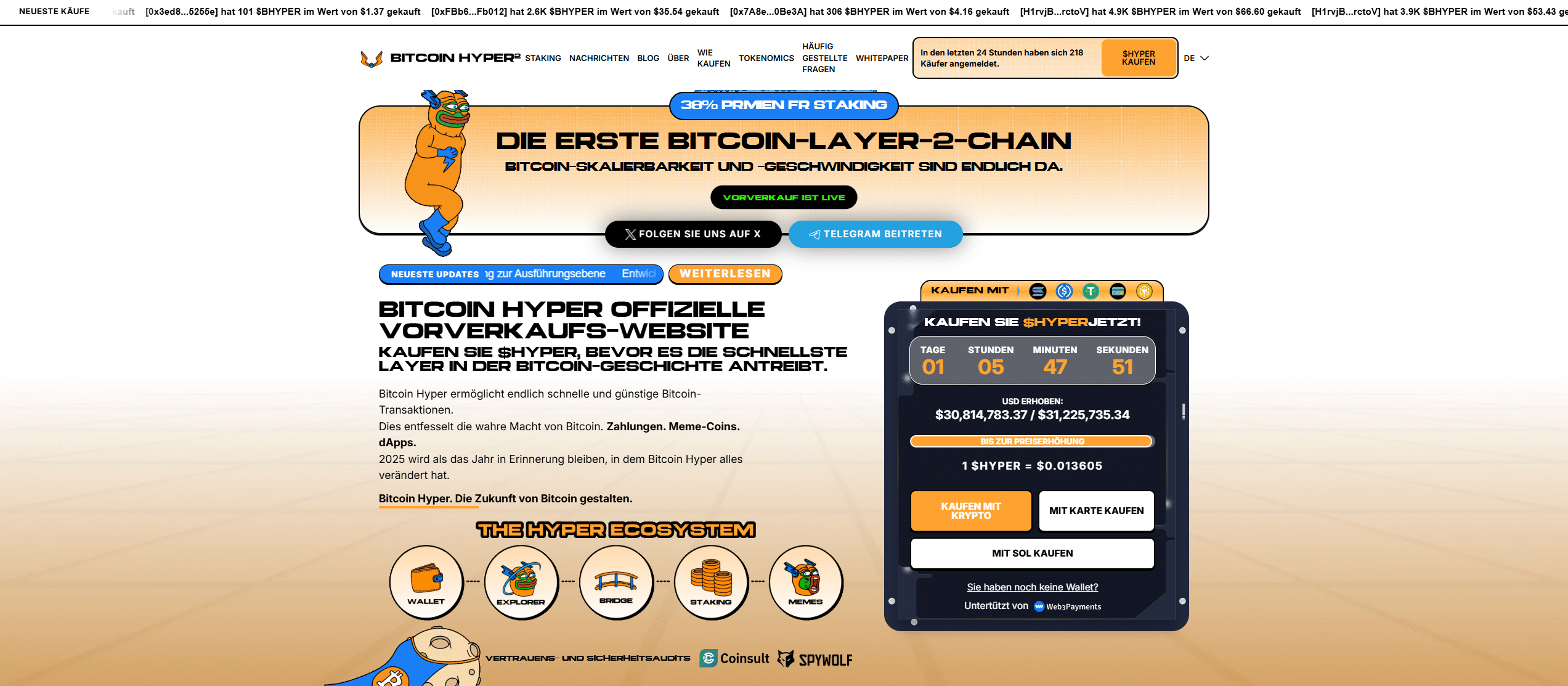 Wie und wo Bitcoin Hyper kaufen? - Anleitung + Anbieter