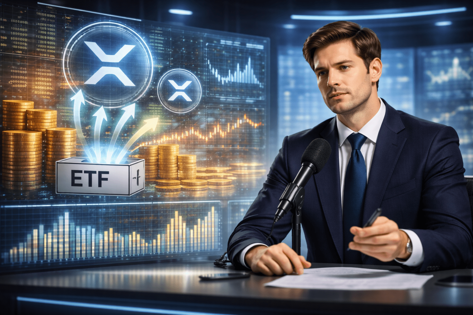 Live Krypto Analyse zu XRP mit Fokus auf Liquidität Marktstruktur und ETF Erwartungen in einem professionellen Finanzumfeld.