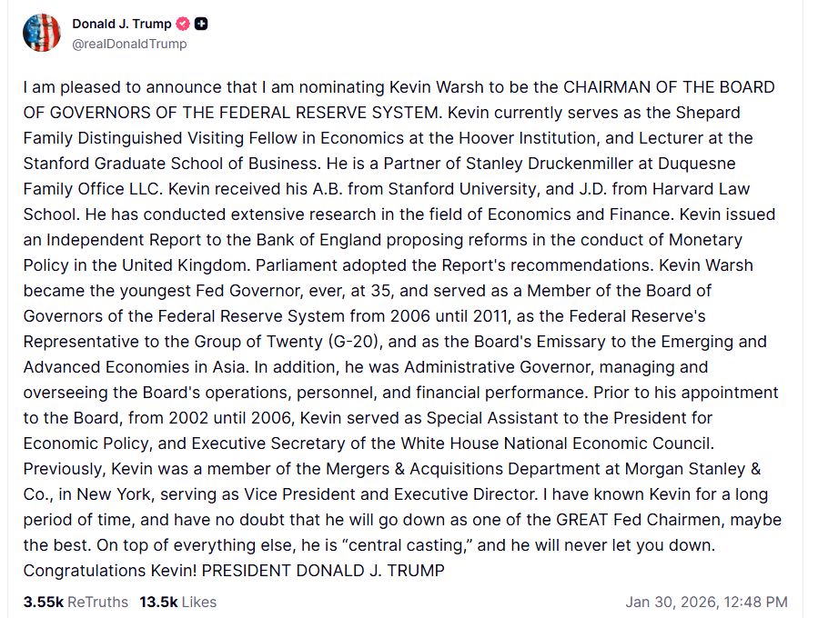 Kevin Warsh Fed