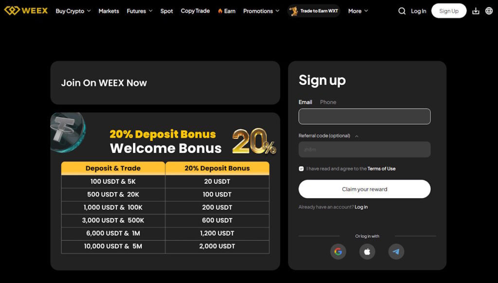 WEEX Bonus-Check Januar 2026