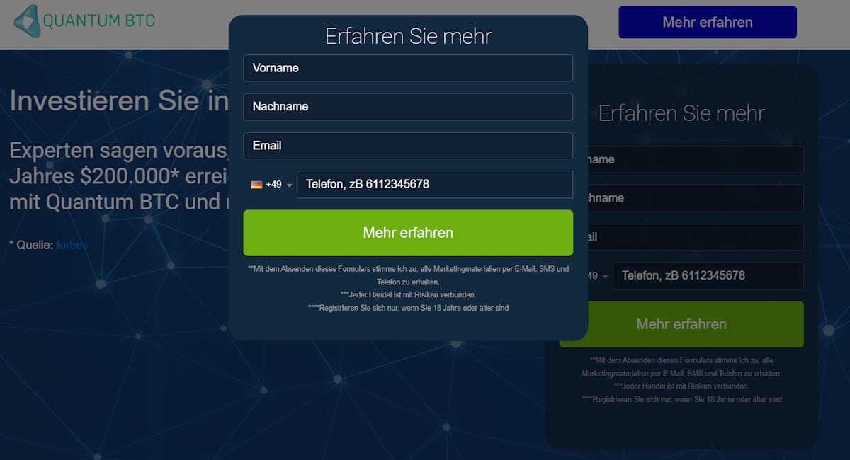 Quantum BTC Login