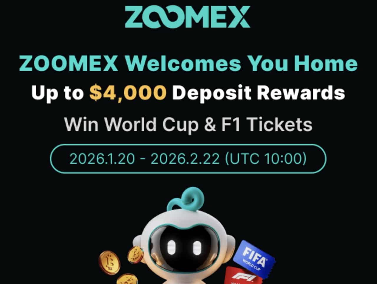 Zoomex Europäische Willkommensaktion