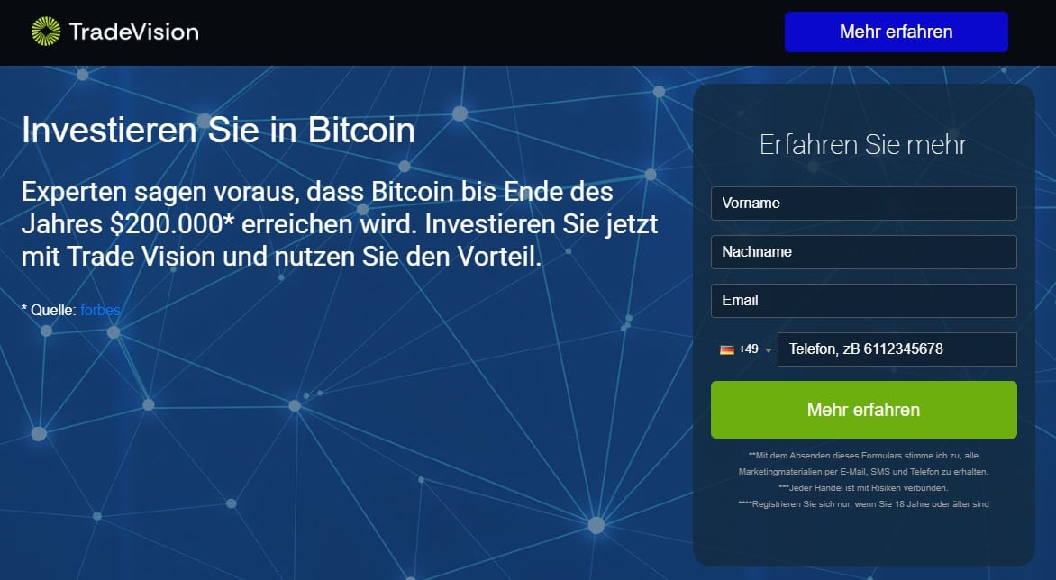 aktuelle TradeVision Erfahrungen