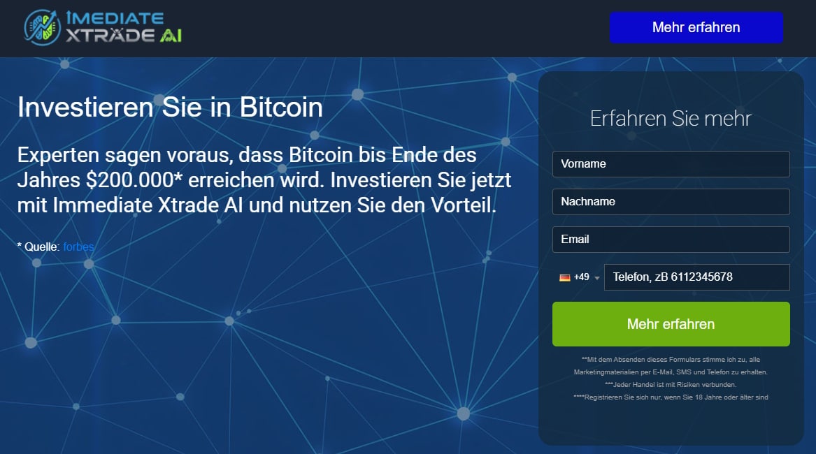 Immediate Xtrade AI Erfahrungen