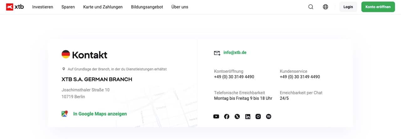 XTB Kundenservice