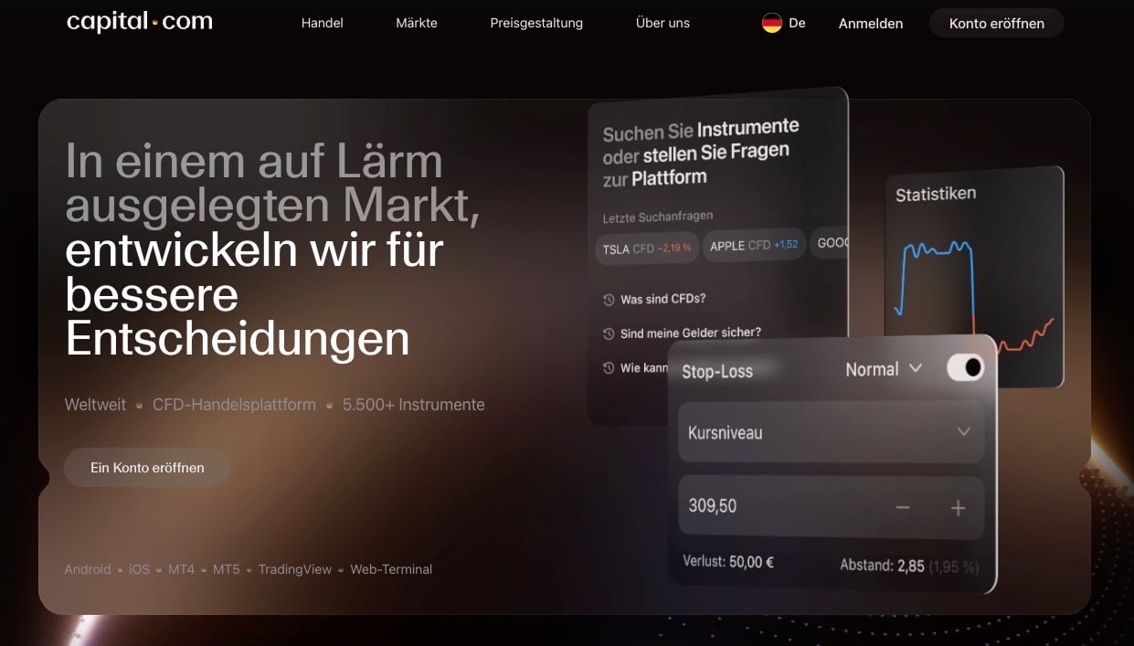 Capital.com Starseite