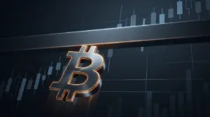 Bitcoin Vor Dem Naechsten Test 83000 Dollar Entscheiden Bitcoin approaching a key resistance zone in a dark financial market setting