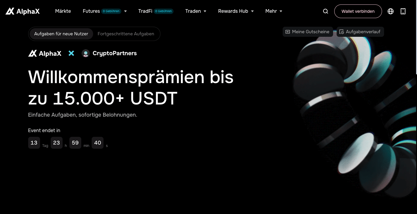 AlphaX ohne KYC