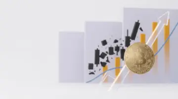 Gold cryptocurrency coin rising as leveraged futures positions accelerate a Bitcoin rally