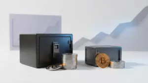 Bitcoin Treasuries Wachsen 2305 Btc Strategy Strive Zwei institutionelle Bitcoin-Reserven symbolisieren wachsende Treasury-Bestände von Strategy und Strive.