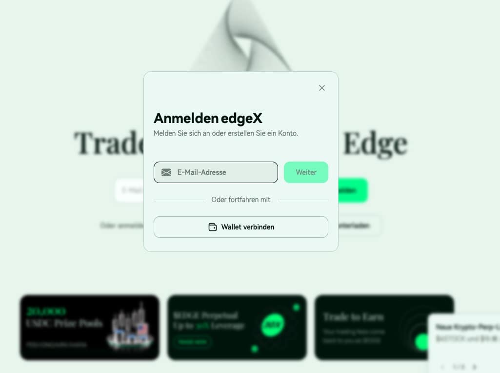 edgex ohne kyc anmelden